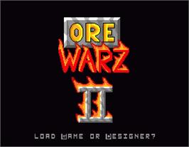 Title screen of Ore Warz 2 on the MGT Sam Coupe.