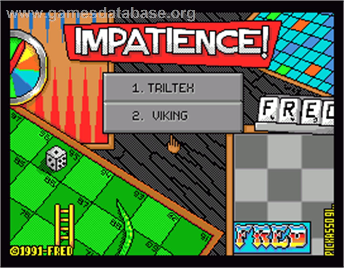 Impatience - Triltex Viking - MGT Sam Coupe - Artwork - Title Screen
