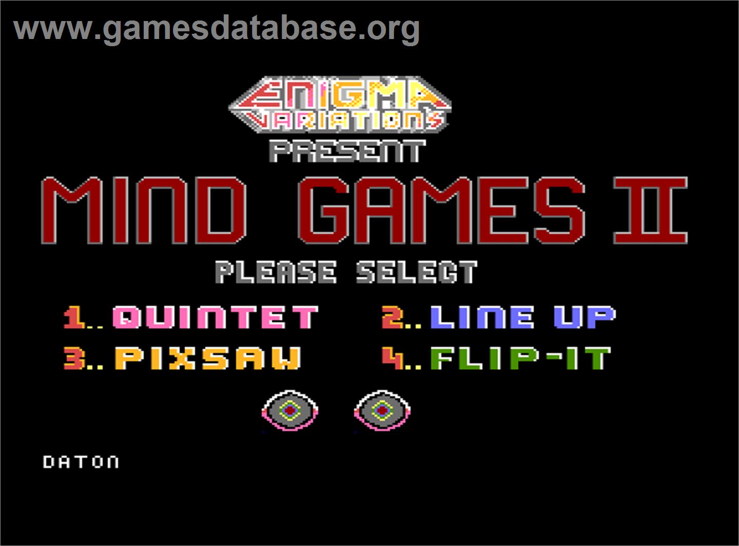 Mind Games 2 - MGT Sam Coupe - Artwork - Title Screen