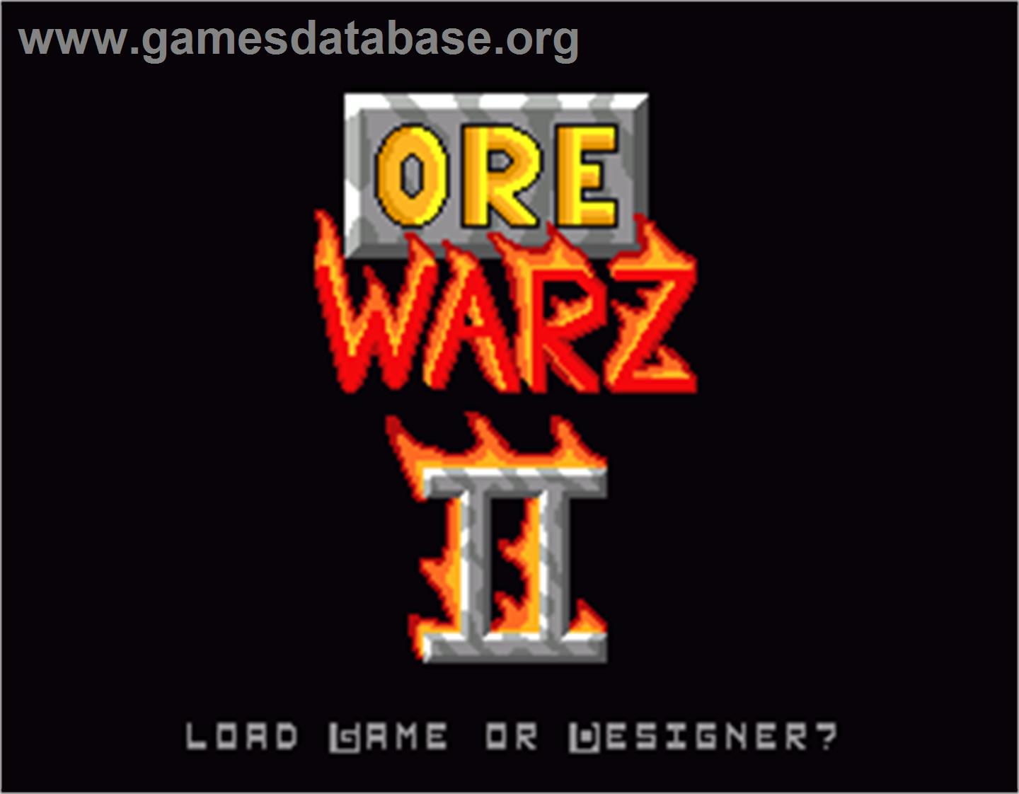 Ore Warz 2 - MGT Sam Coupe - Artwork - Title Screen