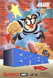 Box cover for Break In on the MSX.