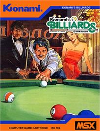 Box cover for Konami's Billiards on the MSX.