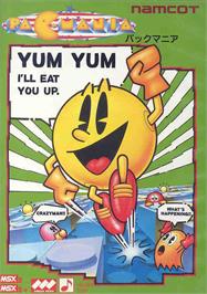 Box cover for Pac-Mania on the MSX.