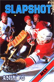 Box cover for Slapshot on the MSX.