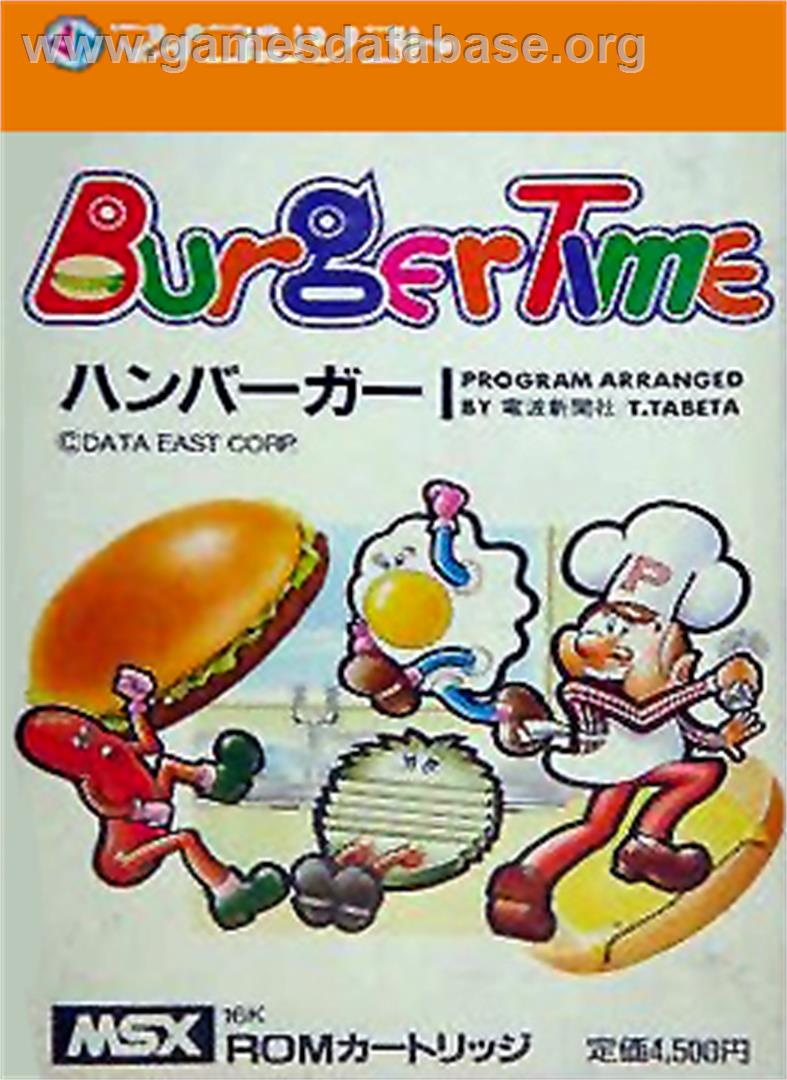 Burgertime - MSX - Artwork - Box