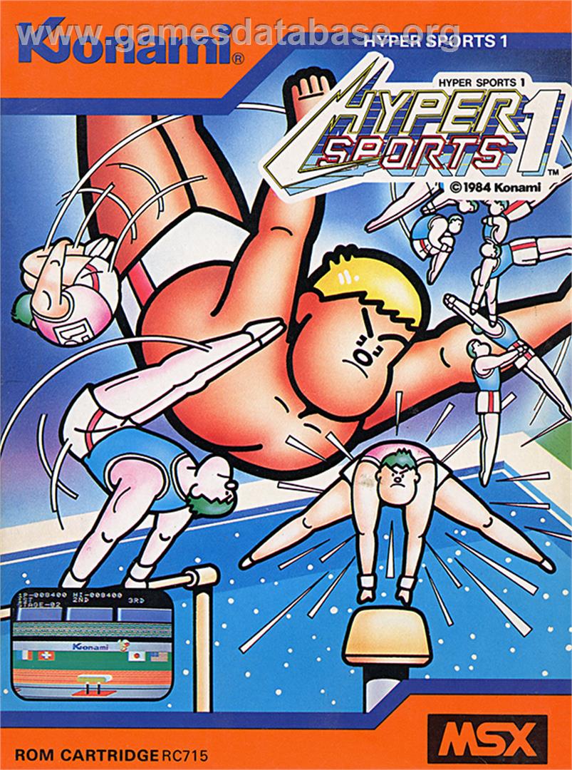 Hyper Sports 1 - MSX - Artwork - Box