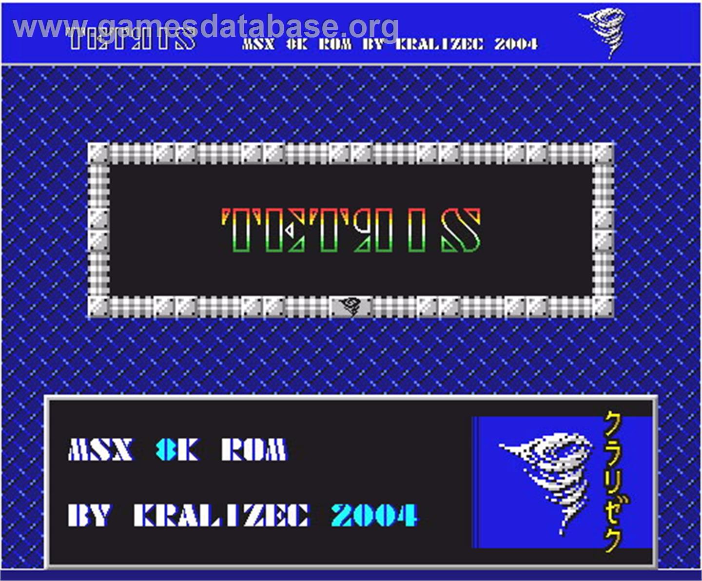 Kralizec 8k Tetris - MSX - Artwork - Box