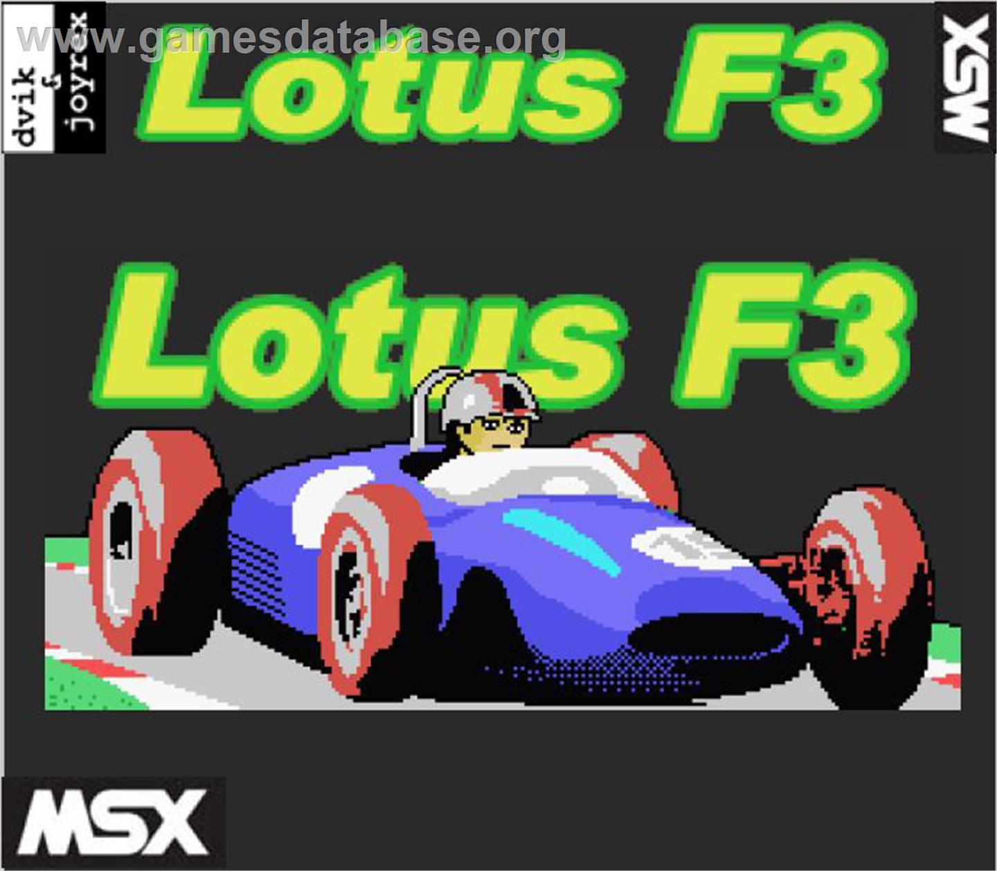 Lotus F3 - MSX - Artwork - Box