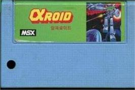 Cartridge artwork for Alpha Roid on the MSX.