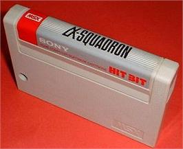 Cartridge artwork for Alpha Squadron on the MSX.