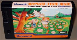 Cartridge artwork for Cabbage Patch Kids on the MSX.