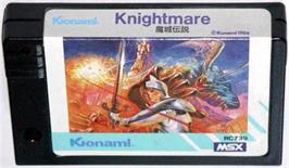 Cartridge artwork for Knightmare - Majou Densetsu on the MSX.