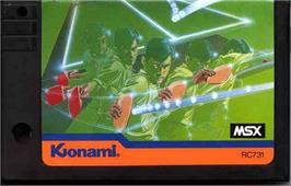 Cartridge artwork for Konami's Ping-pong on the MSX.