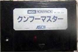 Cartridge artwork for Kung Fu Acho on the MSX.