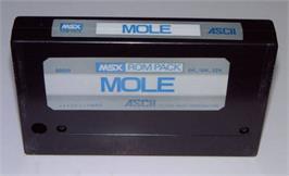 Cartridge artwork for Mole on the MSX.