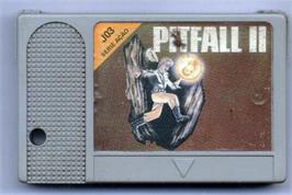 Cartridge artwork for Pitfall 2 - Lost Caverns on the MSX.