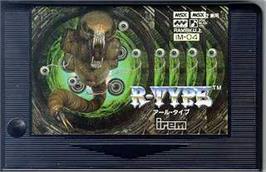 Cartridge artwork for R-type on the MSX.