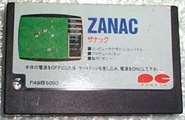Cartridge artwork for Zanac EX on the MSX.