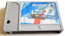 Cartridge artwork for Zaxxon on the MSX.