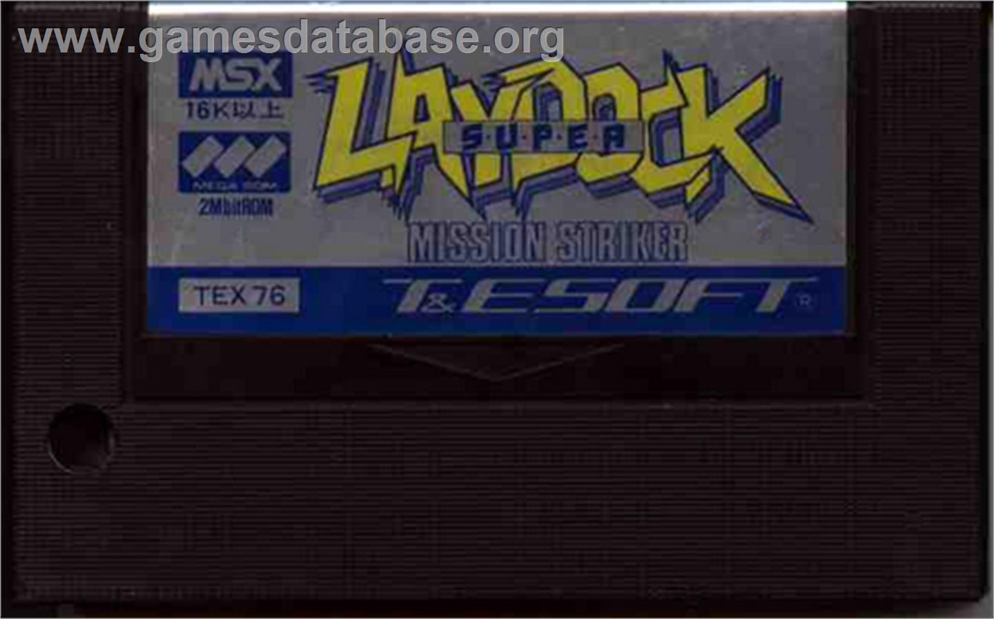Super Laydock - Mission Striker - MSX - Artwork - Cartridge