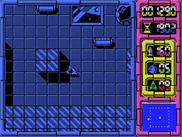 In game image of Afteroids on the MSX.