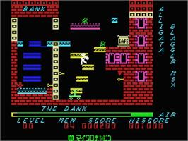 In game image of Blagger on the MSX.