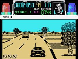 In game image of Chase H.Q. on the MSX.