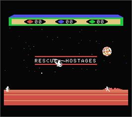 In game image of Choplifter on the MSX.