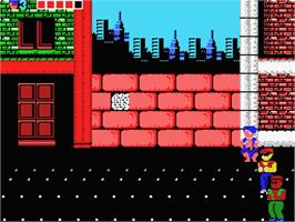 In game image of Double Dragon on the MSX.