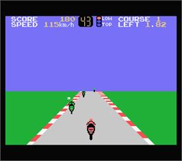 In game image of Hang-On on the MSX.