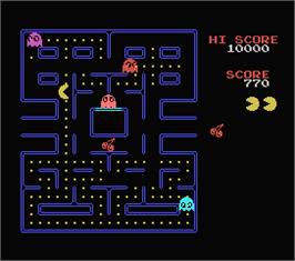In game image of Pac-man on the MSX.