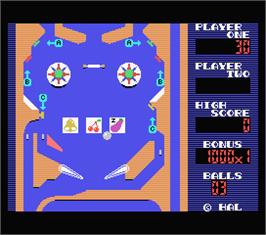In game image of Roller Ball on the MSX.