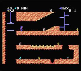 In game image of Spelunker on the MSX.