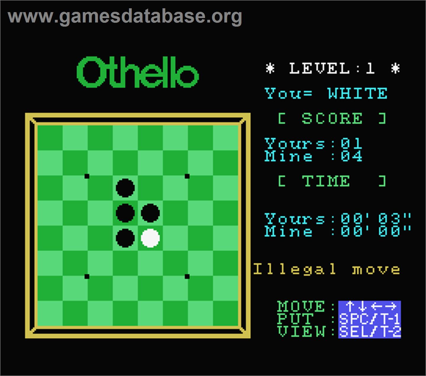 Computer Othello - MSX - Artwork - In Game