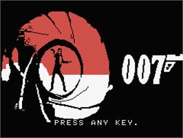 Title screen of 007 - A View To A Kill on the MSX.