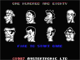 Title screen of 180 on the MSX.
