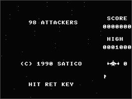 Title screen of 98 Attackers on the MSX.
