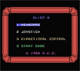 Title screen of Alien 8 on the MSX.