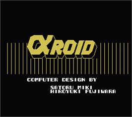 Title screen of Alpha Roid on the MSX.
