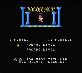 Title screen of Angelo on the MSX.