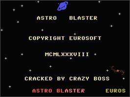 Title screen of Astro Blaster on the MSX.