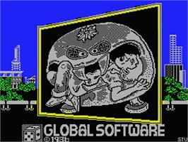 Title screen of Attack of the Killer Tomatoes on the MSX.