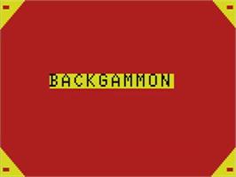 Title screen of Backgammon on the MSX.