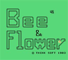 Title screen of Bee And Flower on the MSX.