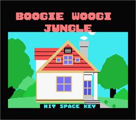 Title screen of Boogie Woogi Jungle on the MSX.