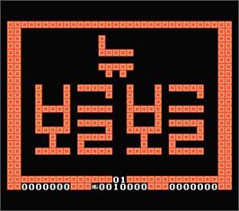Title screen of Bubble Bobble on the MSX.