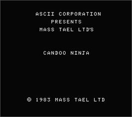 Title screen of Candoo Ninja on the MSX.