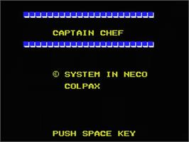 Title screen of Captain Chef on the MSX.