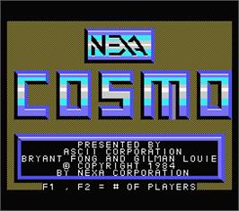 Title screen of Captain Cosmo on the MSX.