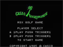 Title screen of Casio Worldopen on the MSX.